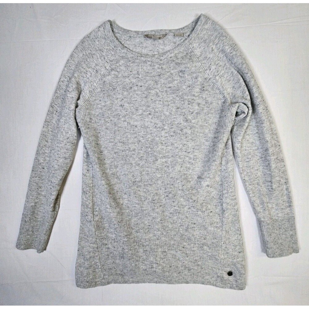Royal Robbins Sweater Women's Medium Gray Highlands Pullover Merino Wool Linen